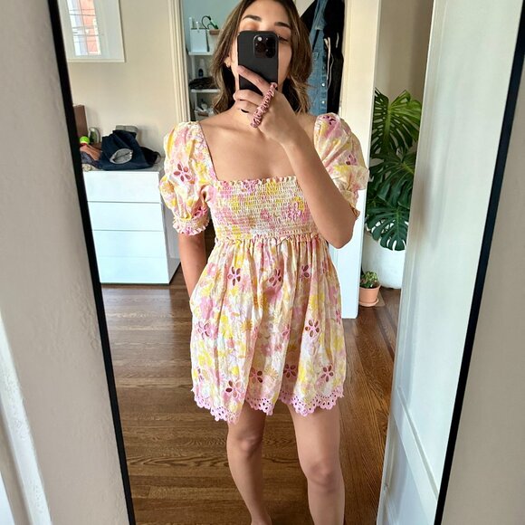 For Love & Lemons Claire Mini Dress - Picture 1 of 8